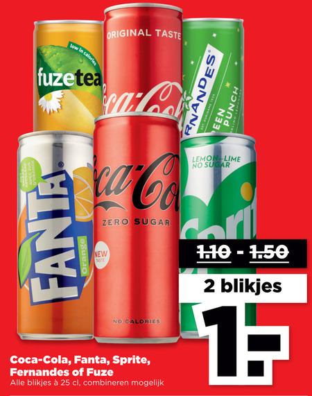 Fanta   cola, frisdrank folder aanbieding bij  Plus - details