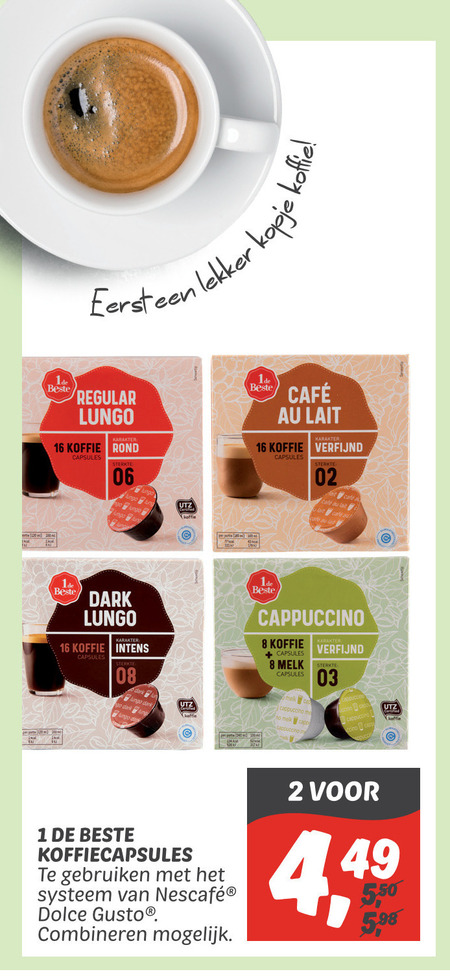 1 De Beste   dolce gusto capsules folder aanbieding bij  Dekamarkt - details