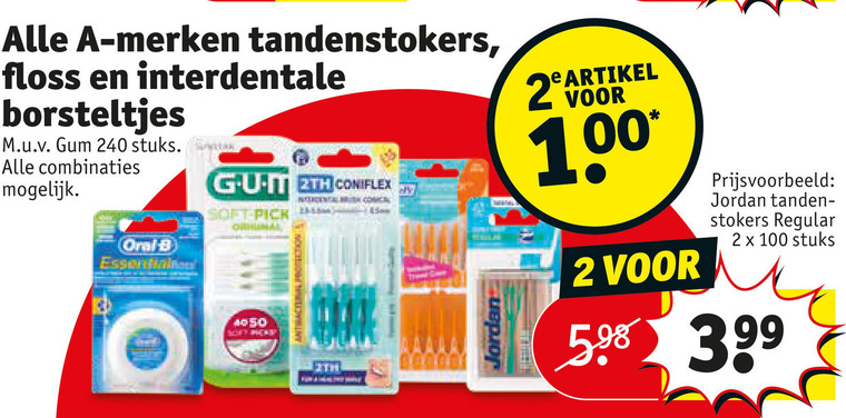 Alle merken interdentale ragers, tandenflosser folder aanbieding bij ...