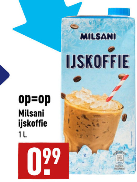 Milsani   ijskoffie folder aanbieding bij  Aldi - details