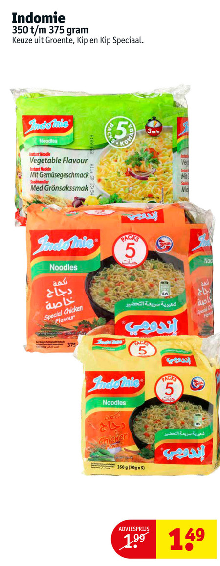 Indomie   noodles folder aanbieding bij  Kruidvat - details