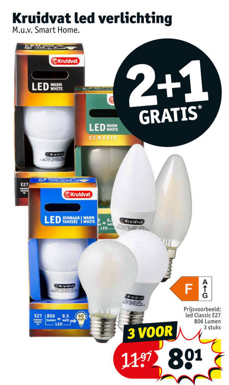 Consequent Foto specificeren Kruidvat Huismerk led lamp folder aanbieding bij Kruidvat - details