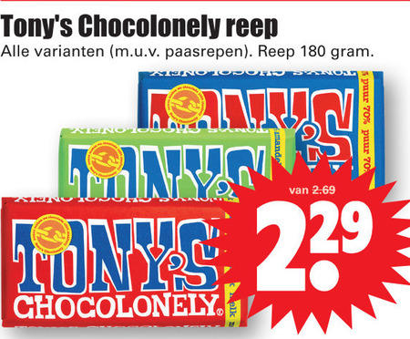 Tony Chocolony   chocolade folder aanbieding bij  Dirk - details