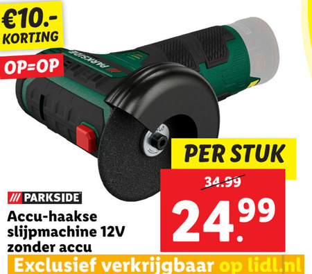 Dankbaar cement Terug, terug, terug deel Parkside haakse slijper folder aanbieding bij Lidl - details