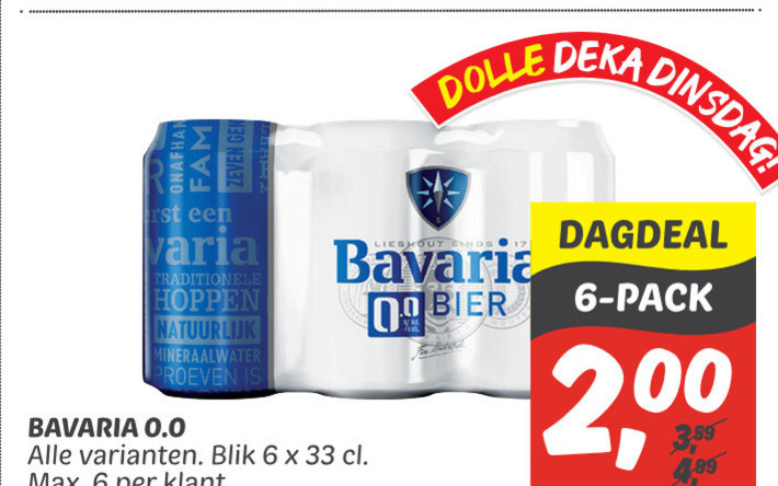 Bavaria Blikje Bier Folder Aanbieding Bij Dekamarkt - Details