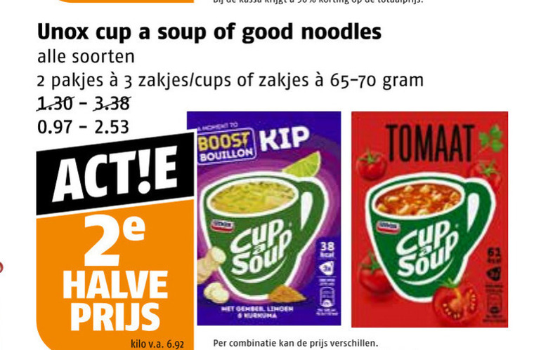 Cup a Soup   noodles, soep folder aanbieding bij  Poiesz - details