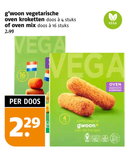 Gwoon   kroket, vegetarisch folder aanbieding bij  Poiesz - details