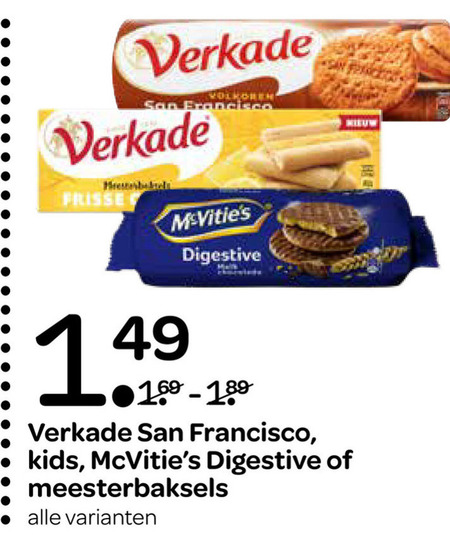 Verkade   kinderbiscuit, biscuits folder aanbieding bij  Spar - details