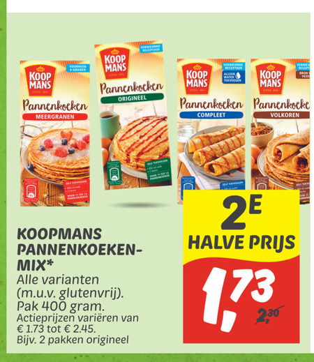 Koopmans   pannenkoekenmix folder aanbieding bij  Dekamarkt - details