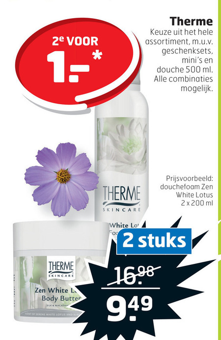 Therme   bodylotion, douchegel folder aanbieding bij  Trekpleister - details