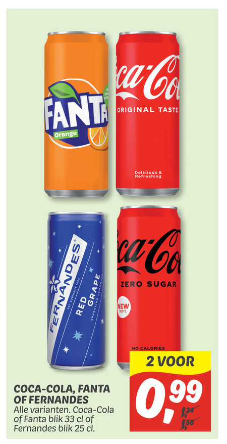 Fanta   cola, frisdrank folder aanbieding bij  Dekamarkt - details