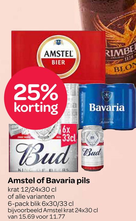 Bavaria   krat bier, blikje bier folder aanbieding bij  Spar - details