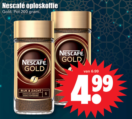 Nescafe   oploskoffie folder aanbieding bij  Dirk - details