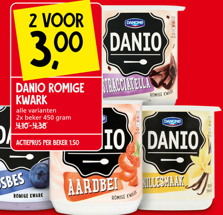 Danone Danio   kwark folder aanbieding bij  Jan Linders - details