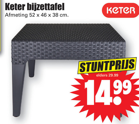 Kijkgat parachute mat tuin bijzettafel folder aanbieding bij Dirk - details