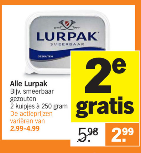 lurpak   roomboter folder aanbieding bij  Albert Heijn - details