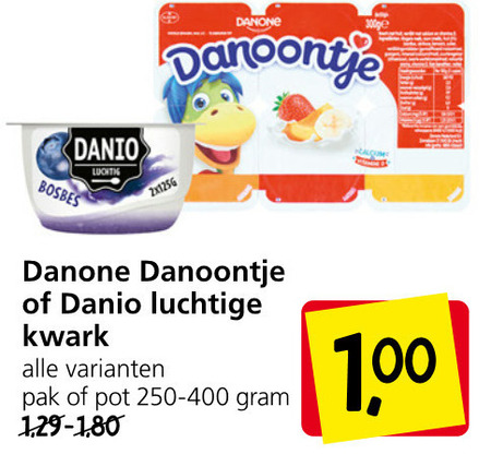 Danone Danio   kwark folder aanbieding bij  Jan Linders - details