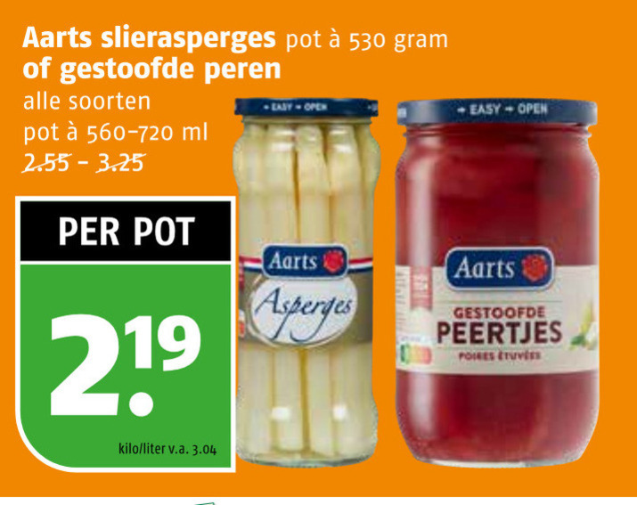 Aarts   stoofperen, asperges folder aanbieding bij  Poiesz - details