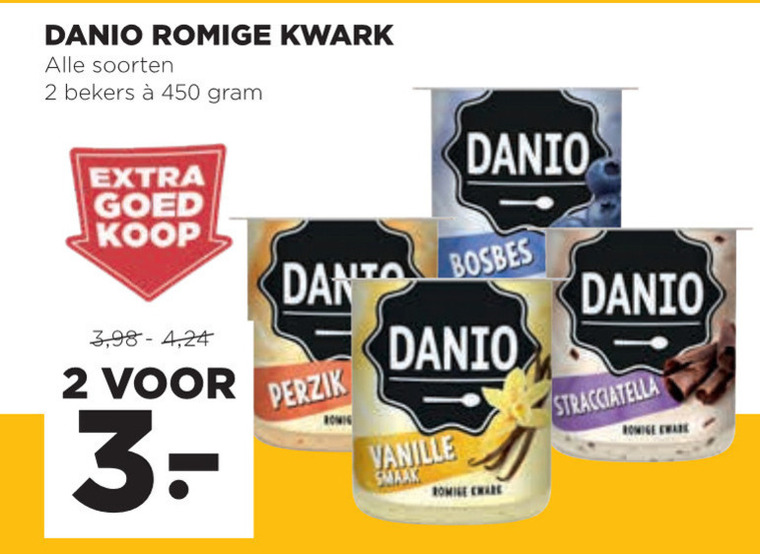 Danone Danio   kwark folder aanbieding bij  Jumbo - details