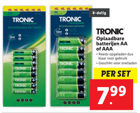 gemiddelde Grijpen naaien oplaadbare batterijen lidl, TRONIC® Oplaadbare batterijen kopen LIDL -  finnexia.fi