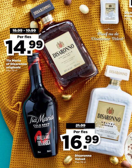 Disaronno   amaretto folder aanbieding bij  Plus - details