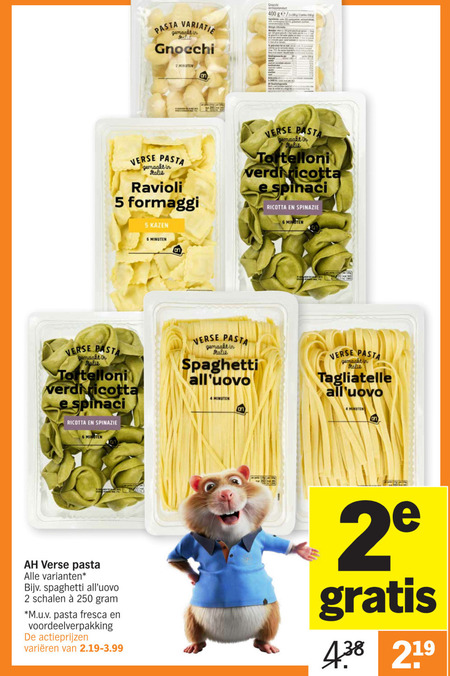 Albert Heijn Huismerk   tagliatelle, pastasaus folder aanbieding bij  Albert Heijn - details