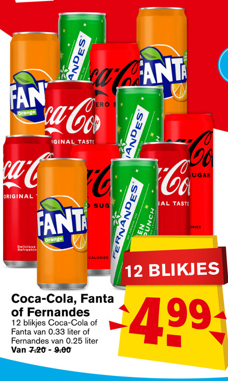 Fanta   cola, frisdrank folder aanbieding bij  Hoogvliet - details