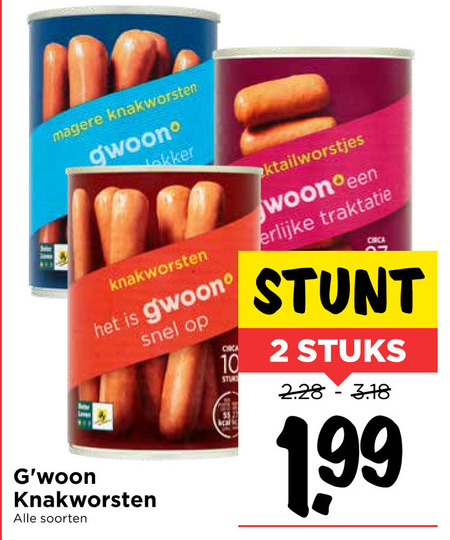 Gwoon   knakworst folder aanbieding bij  Vomar - details