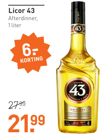 Licor 43 likeur folder aanbieding bij Gall & Gall - details