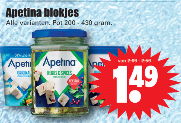 Apetina   feta folder aanbieding bij  Dirk - details