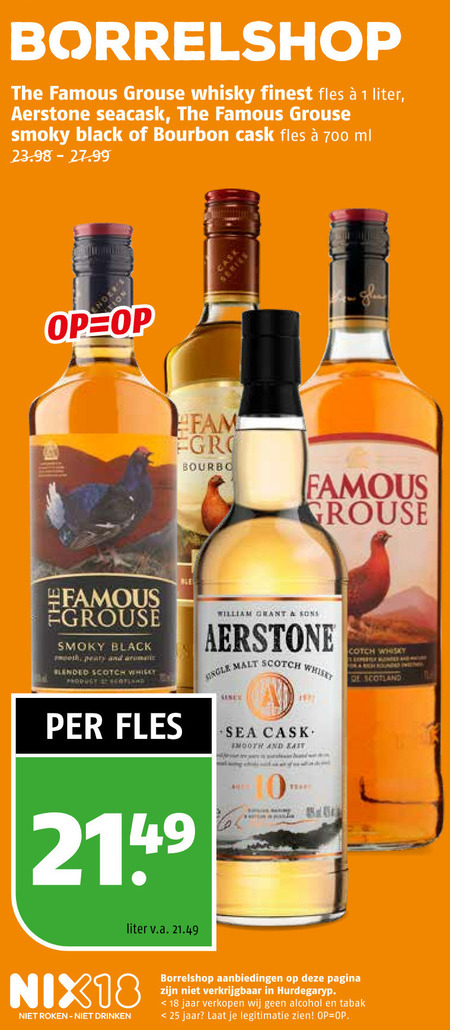 Famous Grouse   whisky folder aanbieding bij  Poiesz - details