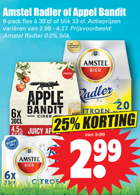 Apple bandit   radler bier, appelcider folder aanbieding bij  Dirk - details