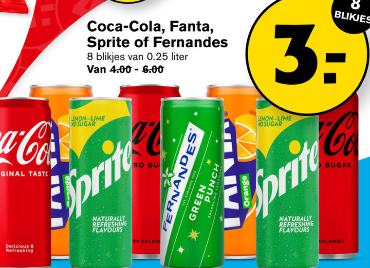 Sprite   frisdrank, cola folder aanbieding bij  Hoogvliet - details