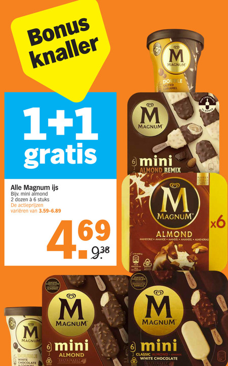 Magnum   ijsspecialiteit, ijslollies folder aanbieding bij  Albert Heijn - details