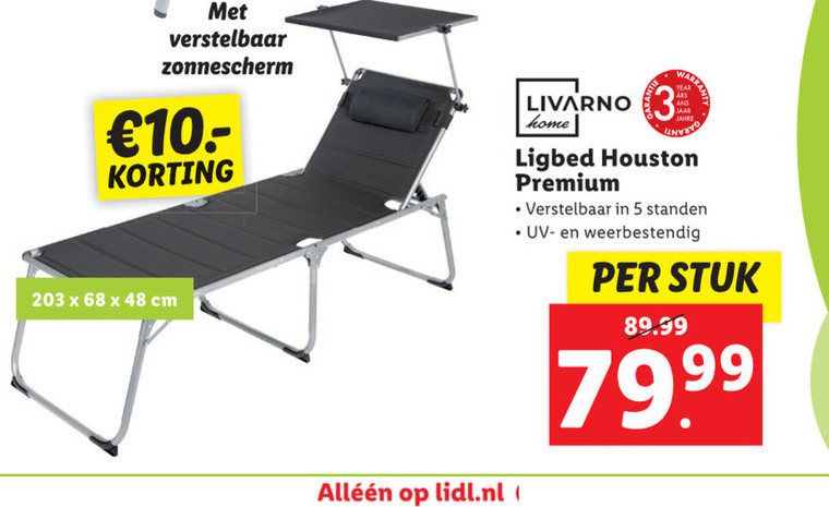 Obsessie Verbetering Beheer ligbed folder aanbieding bij Lidl - details