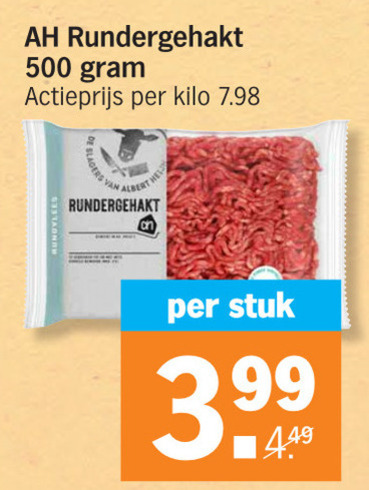 Rundergehakt Folder Aanbieding Bij Albert Heijn - Details