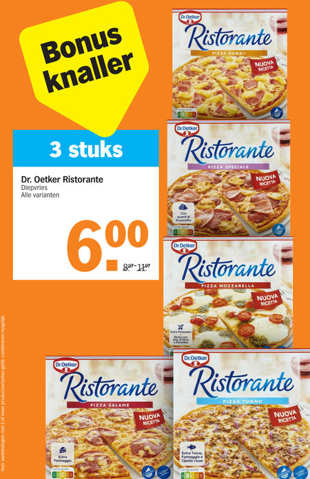 Dr Oetker Diepvriespizza Folder Aanbieding Bij Albert Heijn - Details