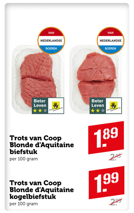 Biefstuk Folder Aanbieding Bij Coop - Details