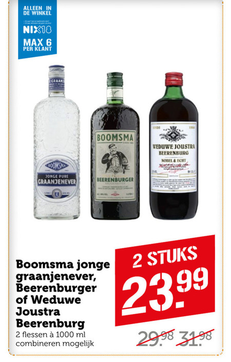 Boomsma   berenburg, jenever folder aanbieding bij  Coop - details