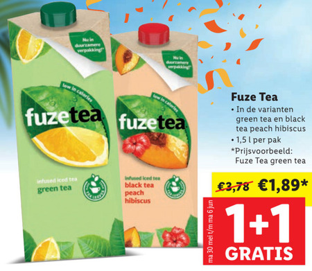 Fuze Tea   ice tea folder aanbieding bij  Lidl - details