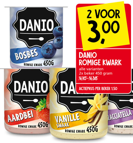 Danone Danio   kwark folder aanbieding bij  Jan Linders - details