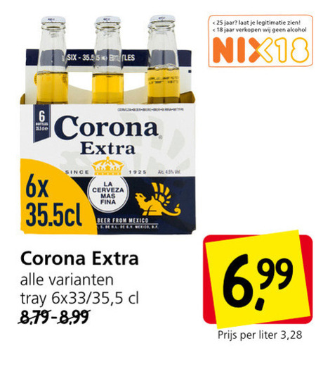 Corona   speciaalbier folder aanbieding bij  Jan Linders - details