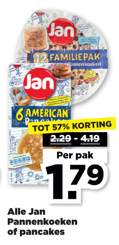 Jan   pannenkoek folder aanbieding bij  Plus - details