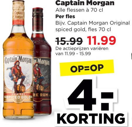 Captain Morgan   rum folder aanbieding bij  Plus - details