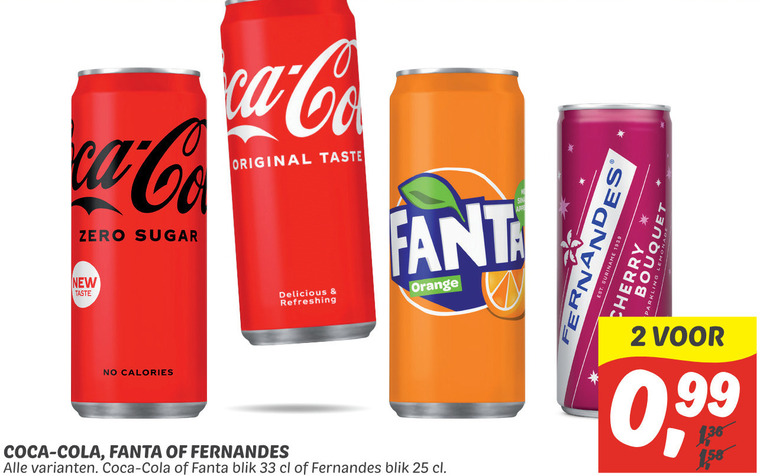 Fanta   frisdrank, cola folder aanbieding bij  Dekamarkt - details