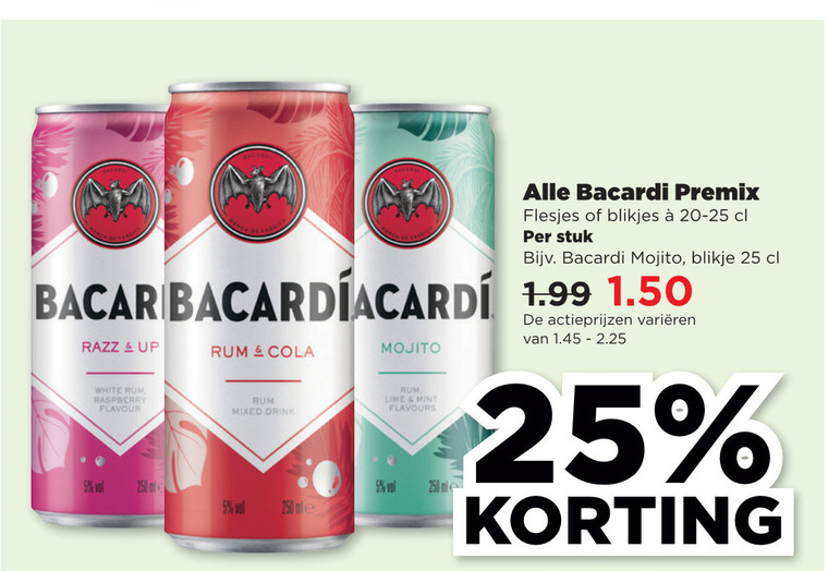 Bacardi   mixdrank folder aanbieding bij  Plus - details