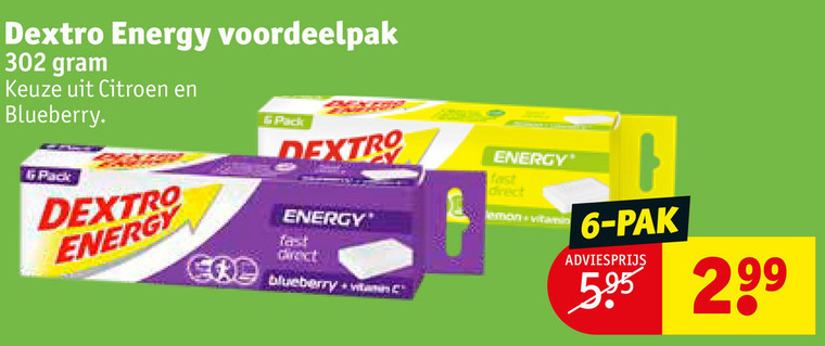 Dextro Energy   druivensuiker folder aanbieding bij  Kruidvat - details