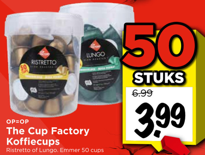 The Cup Factory   koffiecups folder aanbieding bij  Vomar - details