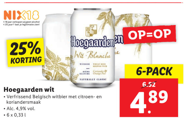 Hoegaarden   witbier folder aanbieding bij  Lidl - details