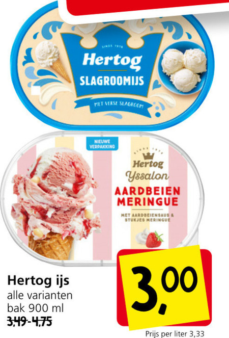 Hertog Ijsspecialiteit Folder Aanbieding Bij Jan Linders - Details